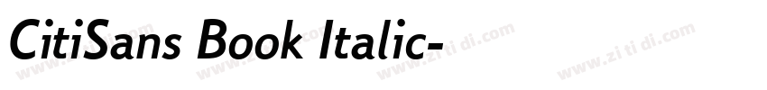 CitiSans Book Italic字体转换